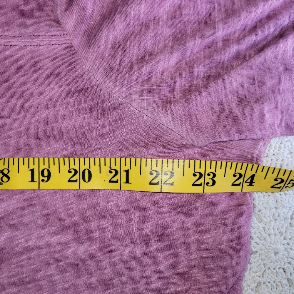 Anthropologie Akemi + Kim  Women's Purple Peplum Cotton 3/4 Sleeve Top Size XL - Picture 8 of 9